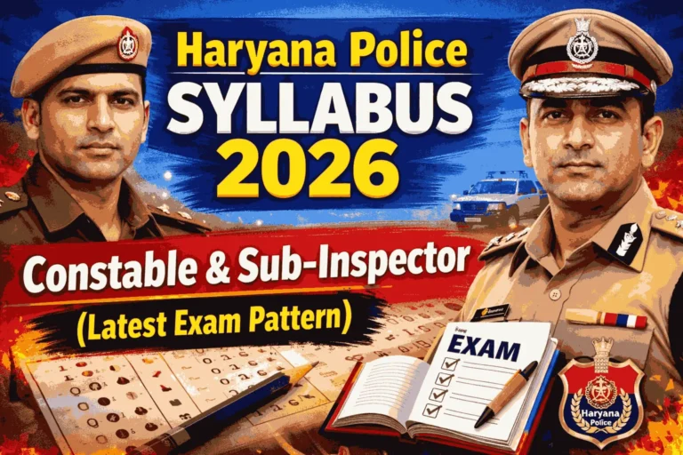 Haryana Police Syllabus 2026 – Constable & Sub-Inspector (Latest Exam Pattern)