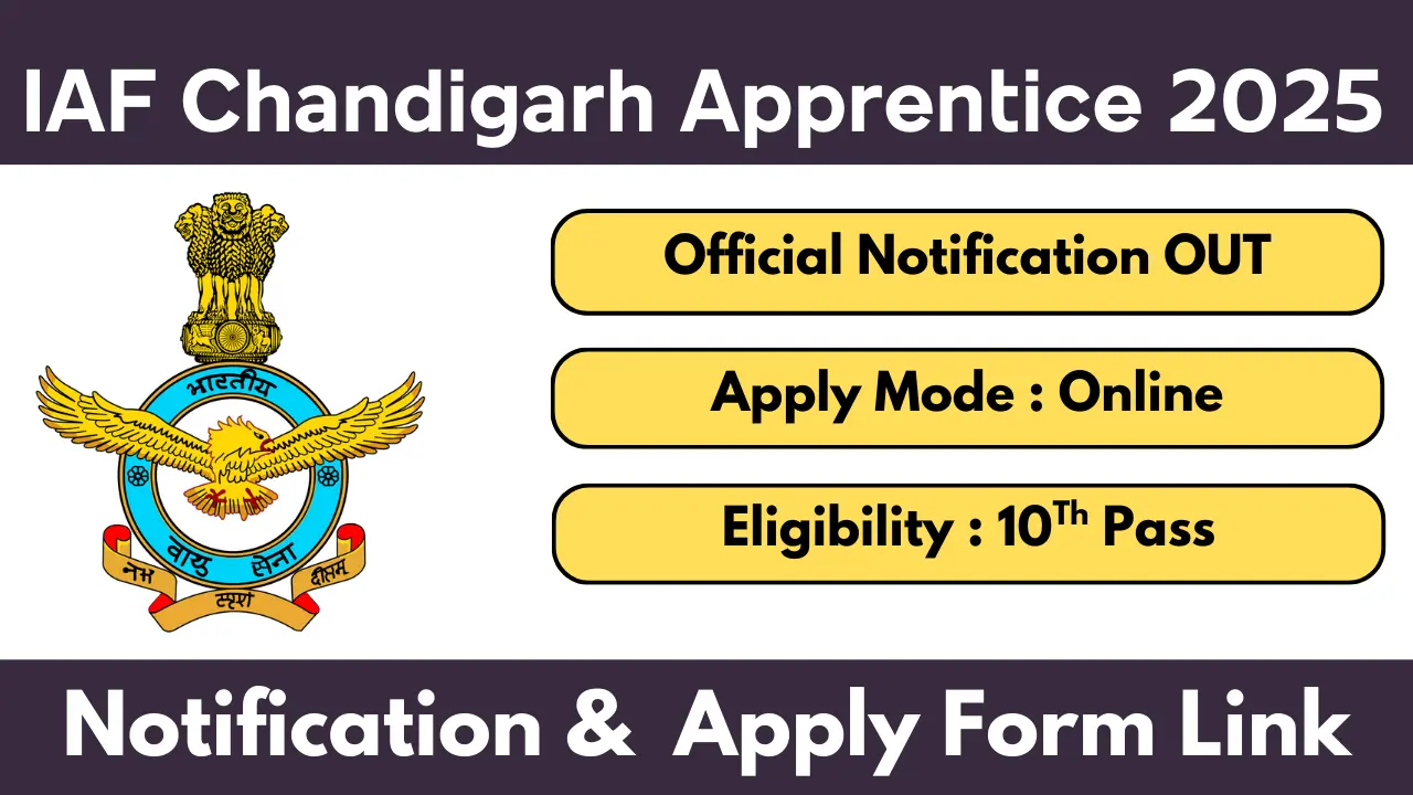 IAF Chandigarh Apprentice Recruitment 2025