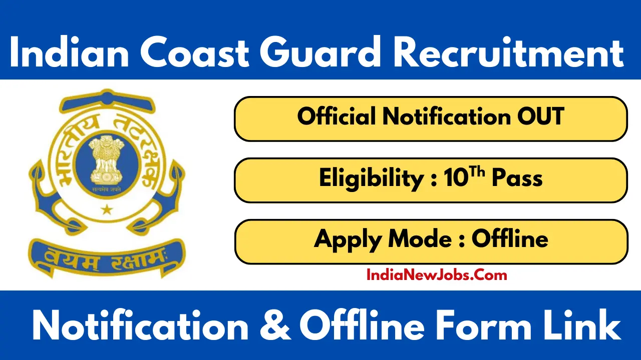 Indian Coast Group C Recruitment 2026 Notification And Offline Application Form