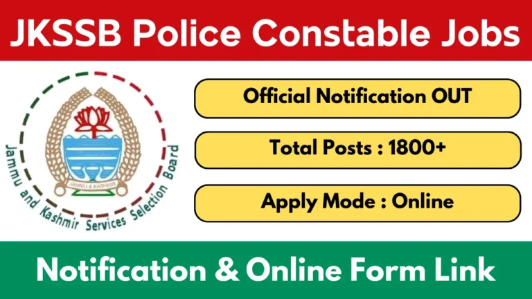 JKSSB Police Constable Recruitment 2026