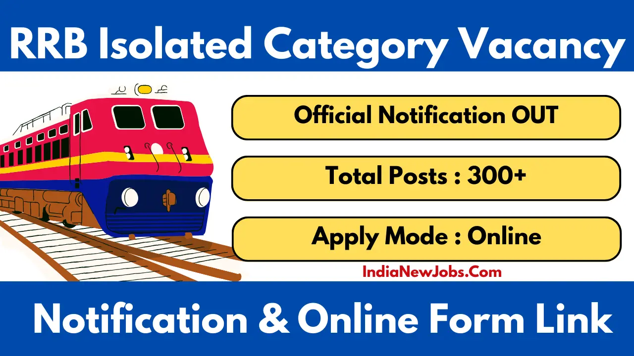 RRB Isolated Category Recruitment CEN 082025 Notification OUT Apply Online