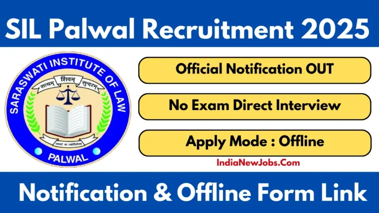 Saraswati Institute Palwal Vacancy 2025 Notification And Application Form