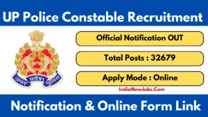 UP Police Constable Vacancy 2025-26 [32679 Post] Jail Warder Notification and Online Form