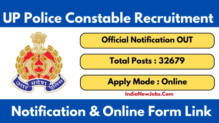 UP Police Constable Vacancy 2025-26 [32679 Post] Jail Warder Notification and Online Form
