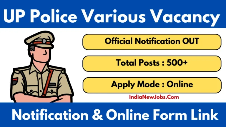 UP Police SI ASI Clerk Accounts Recruitment 2025-26 Notification OUT, Apply Online
