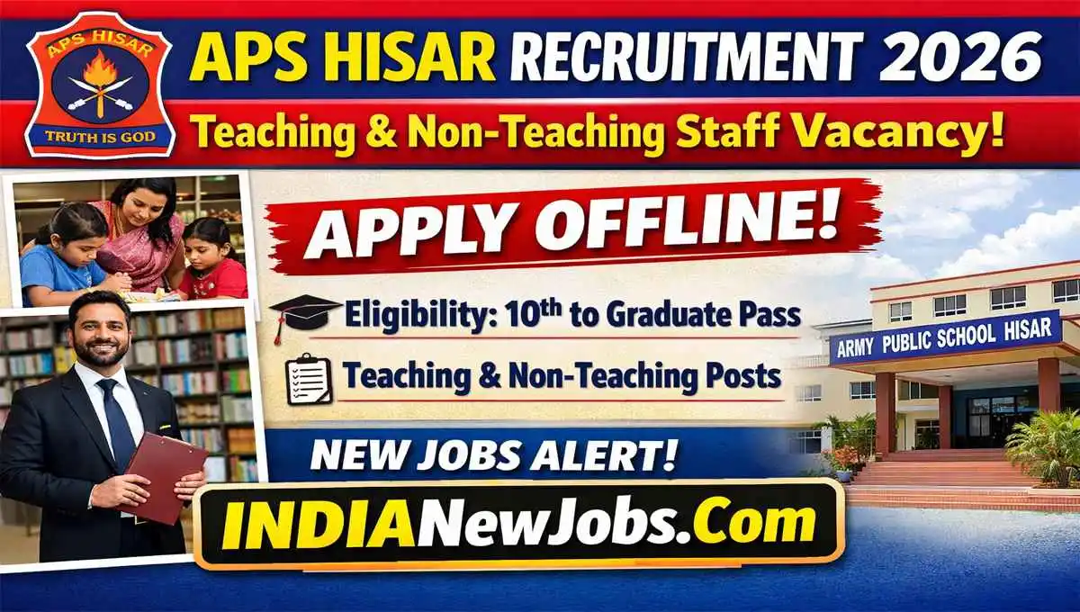 APS Hisar Recruitment 2026 Notification For Teaching and Non-Teaching Staff Vacnacy