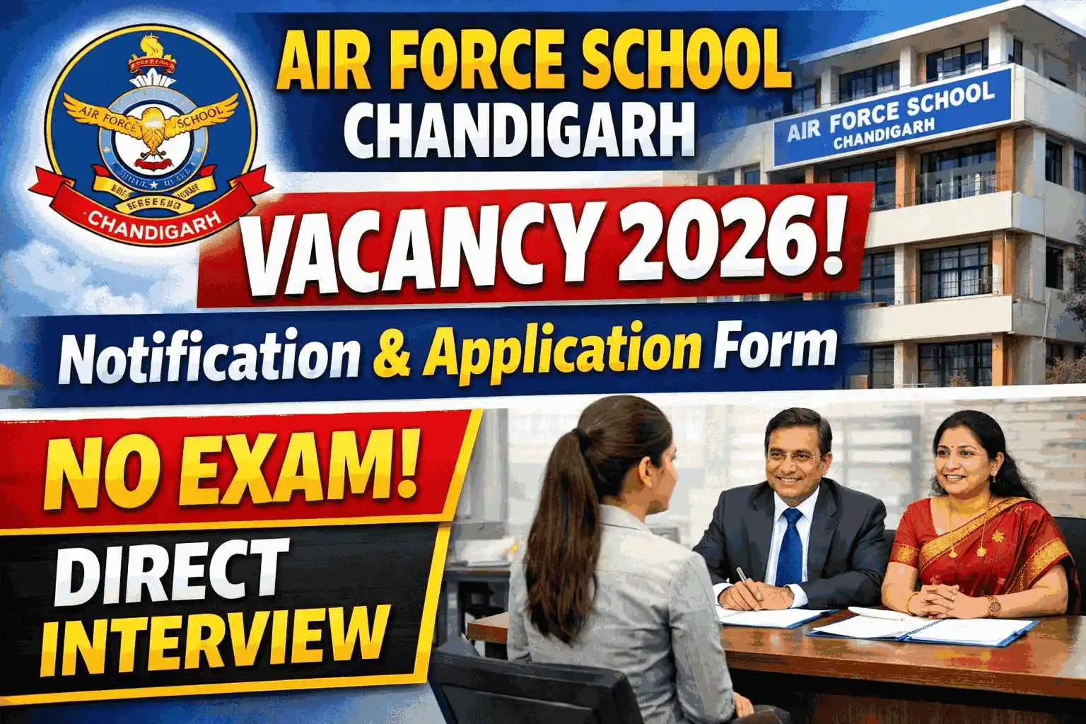 Air Force School Chandigarh Vacancy 2026