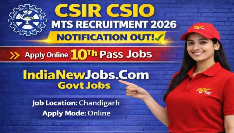 CSIR CSIO MTS Recruitment 2026