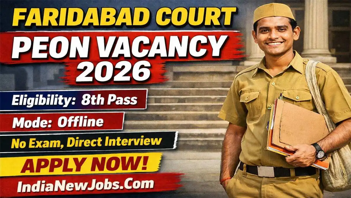 Faridabad Court Peon Vacancy 2026 Notification And Application Form