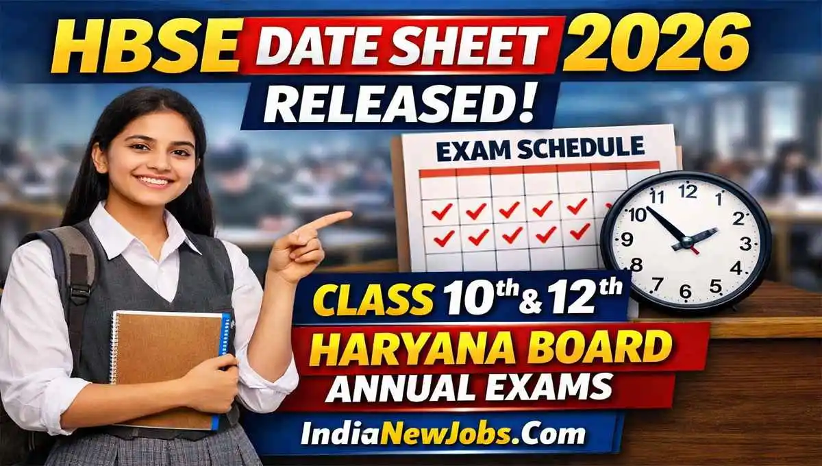 HBSE 10Th 12Th Date Sheet 2026 – Download PDF