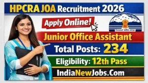 HPCRA JOA Recruitment 2026 Notification Out for Junior Office Assistant Posts, Apply Online