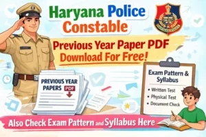 Haryana Police Constable Previous Year Paper