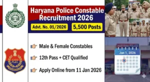 Haryana Police Constable Vacancy 2026 Notification OUT For 5500 Posts, Details Here
