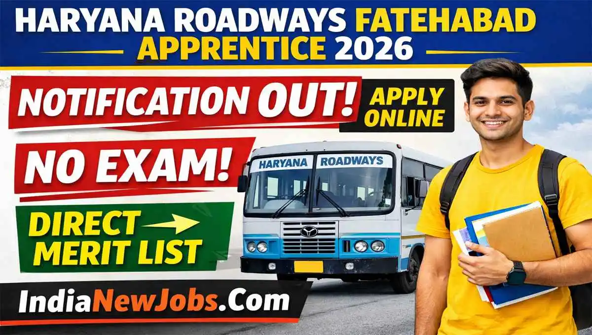 Haryana Roadways Fatehabad District Apprentice 2026 Notification Apply Online