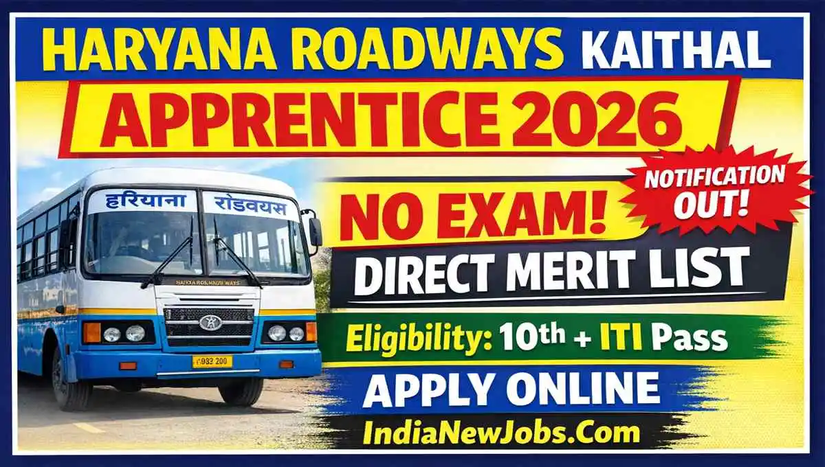 Haryana Roadways Kaithal District Apprentice 2026
