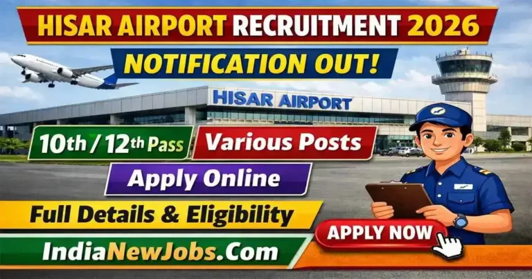 Hisar Airport Recruitment 2026 Notification Apply Link Full Detail Check