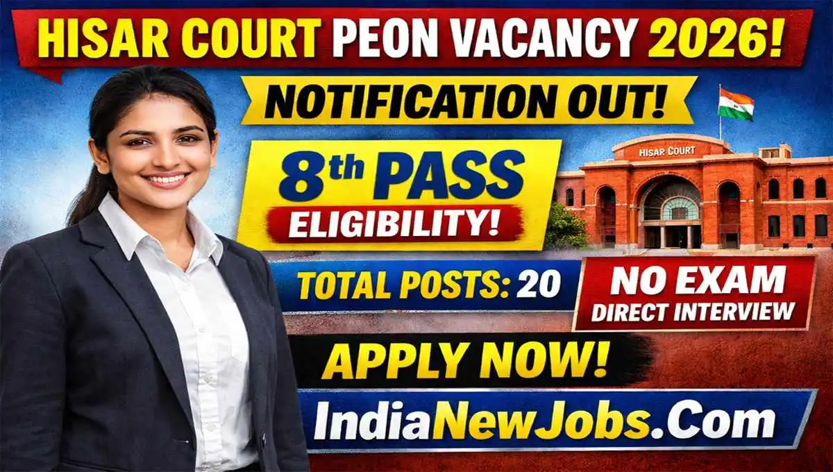 Hisar Court Peon Vacancy 2026 Notification And Application Form