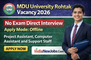 MDU University Rohtak Vacancy 2026 Notification And Application Form