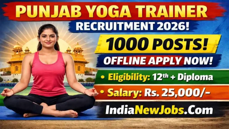Punjab Yoga Trainer Recruitment 2026