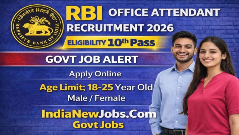 RBI Office Attendant Notification 2026