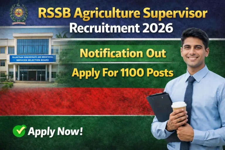 RSSB Agriculture Supervisor Recruitment 2026