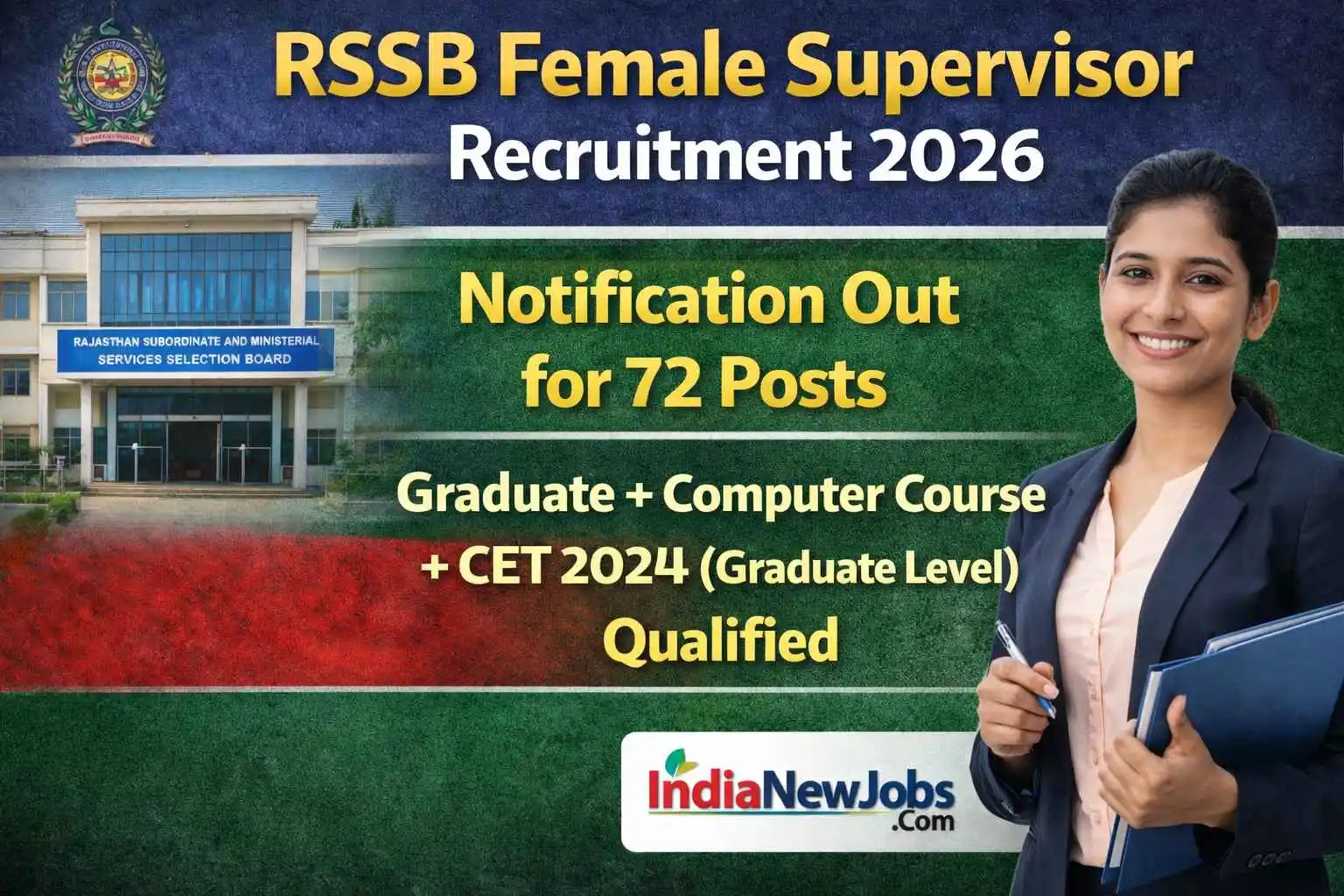 RSSB Female Supervisor Recruitment 2026 Notification Out for 72 Posts
