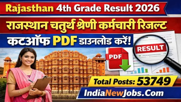 Rajasthan 4th Grade Result 2026