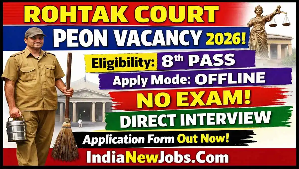 Rohtak Court Peon Vacancy 2026 Notification And Application Form