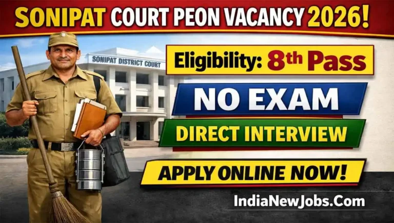 Sonipat Court Peon Vacancy 2026 Notification And Application Form
