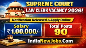 Supreme Court Law Clerk Vacancy 2026 Notification Released and Apply Online