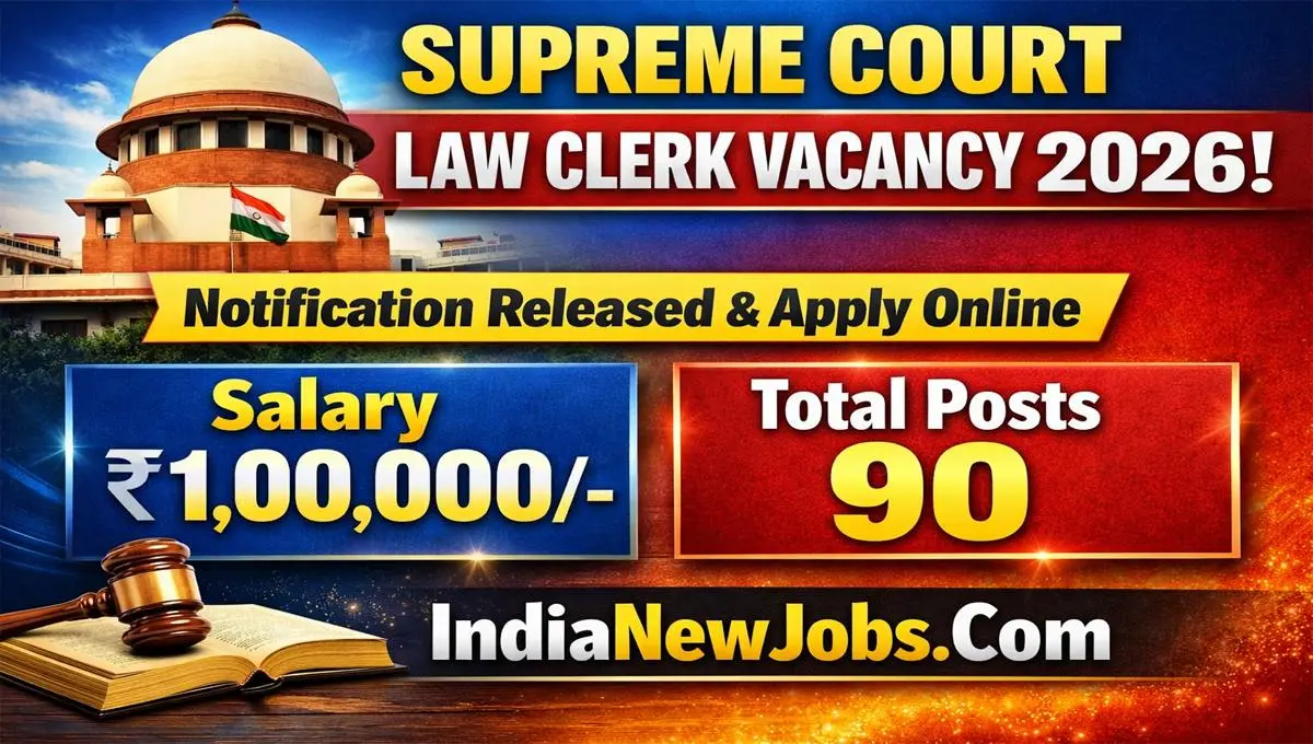 Supreme Court Law Clerk Vacancy 2026 Notification Released and Apply Online