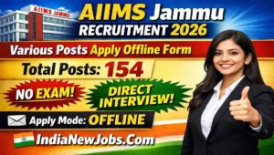 AIIMS Jammu Recruitment 2026 Various Posts Apply Offline Form