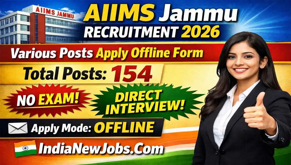 AIIMS Jammu Recruitment 2026 Various Posts Apply Offline Form