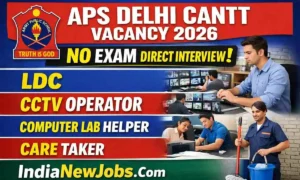 APS Delhi Cantt Vacancy 2026 Walk In Interview Notification And Application Form