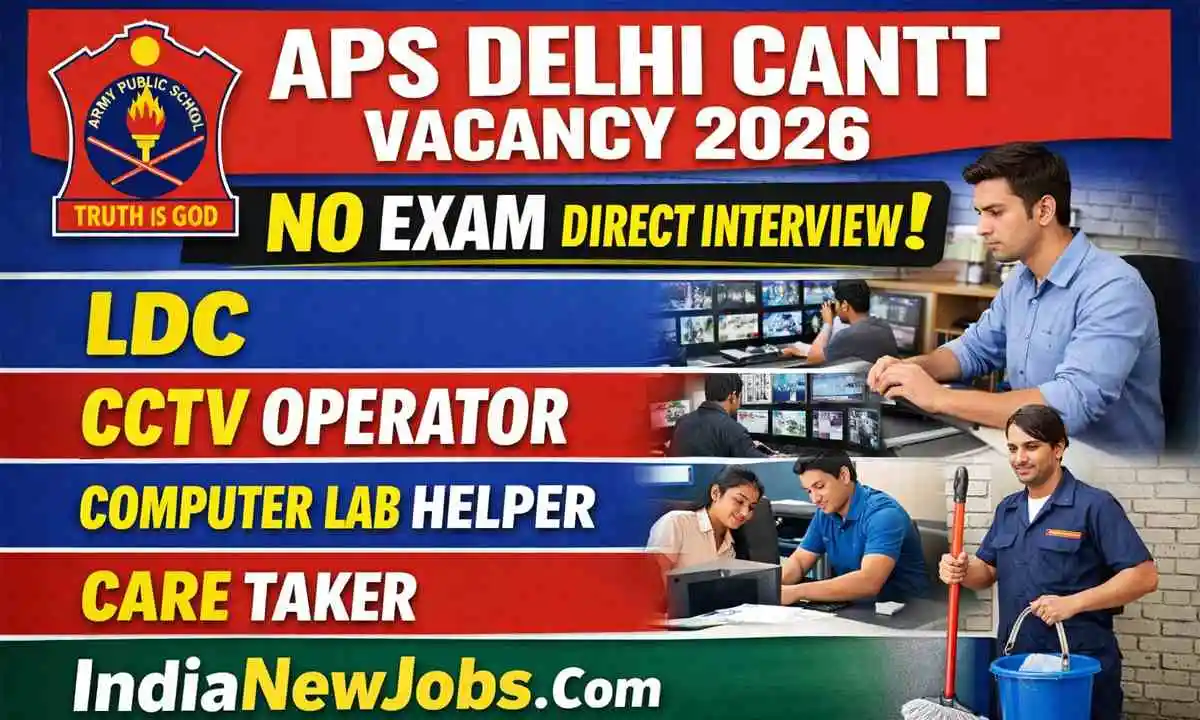APS Delhi Cantt Vacancy 2026 Walk In Interview Notification And Application Form