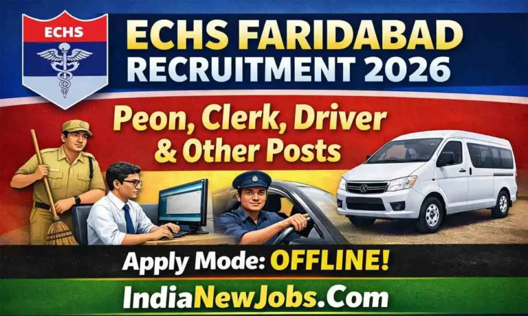 ECHS Faridabad Recruitment 2026 Various Post Notification And Application Form