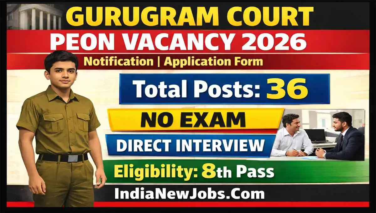 Gurugram Court Peon Vacancy 2026 Notification Application Form