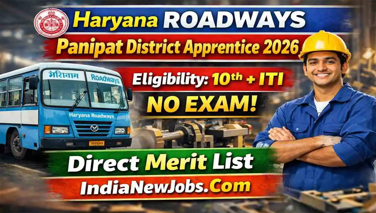 Haryana Roadways Panipat District Apprentice 2026