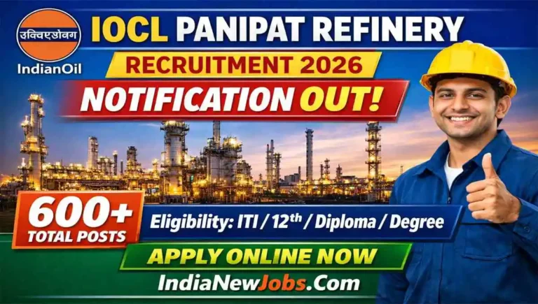 IOCL Panipat Refinery Recruitment 2026 Notification OUT Apply Online Form