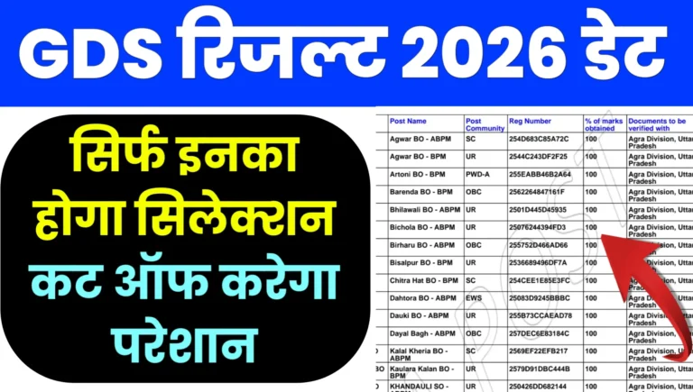 India Post GDS Result 2026 Date — Check Merit List PDF & Selection List Here