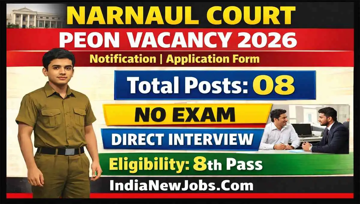 Narnaul Court Peon Vacancy 2026 Notification Application Form