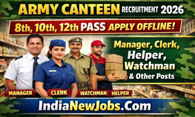Army Canteen Nawanshahr Recruitment 2026