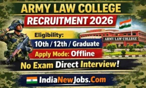 Army Law College Pune Recruitment 2026