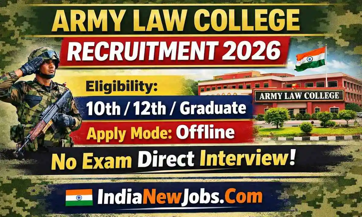 Army Law College Pune Recruitment 2026