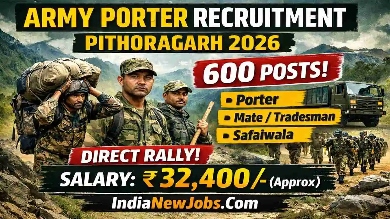 Army Porter Recruitment Pithoragarh 2026