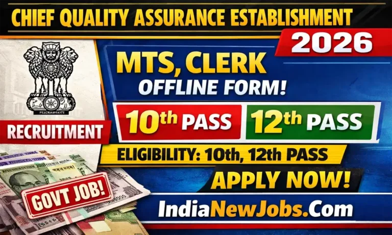 Chief Quality Assurance Establishment Recruitment 2026