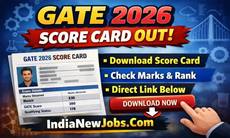 GATE 2026 Score Card Out – Download Score Card, Check Marks & Direct Link
