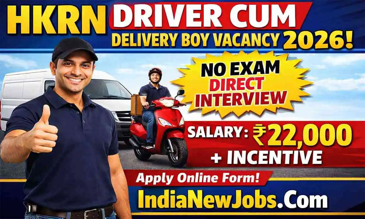 HKRN Driver cum Delivery Boy Vacancy 2026 Online Form