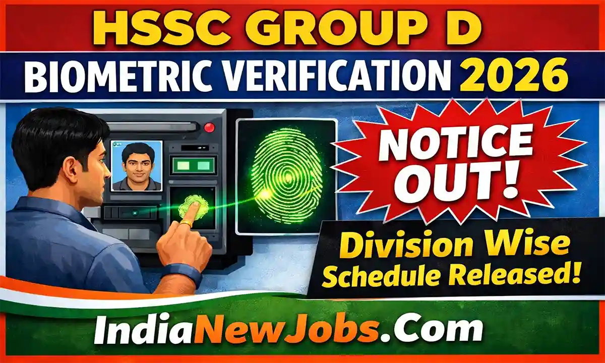 HSSC Group D Biometric Verification 2026