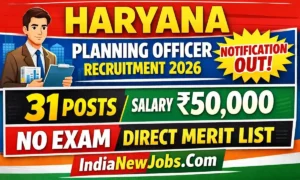 Haryana Planning Officer Recruitment 2026